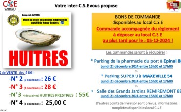 Vente huitres