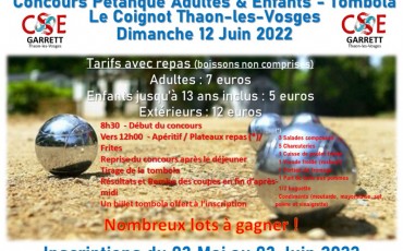 TOURNOI PETANQUE