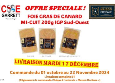 LIVRAISON FOIE GRAS